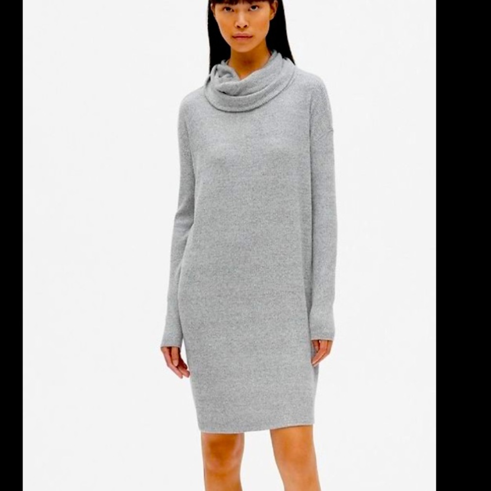 GAP Knitted Long Sleeve Grey Dress